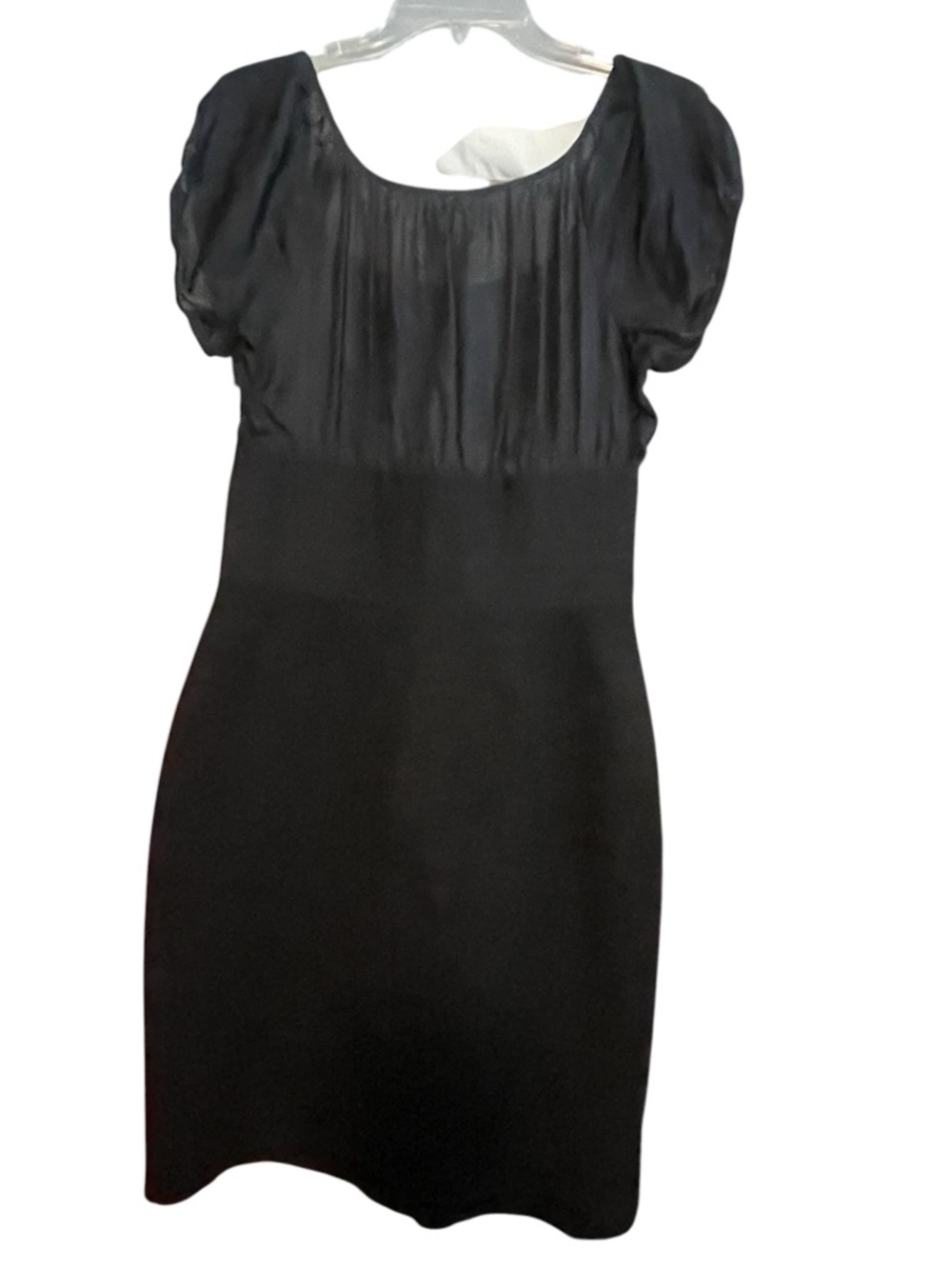 NWT-MSSP Max Studio, black bombshell cocktail dress with silk contrast. Size med - Picture 3 of 14